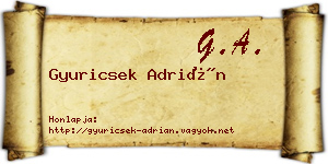 Gyuricsek Adrián névjegykártya